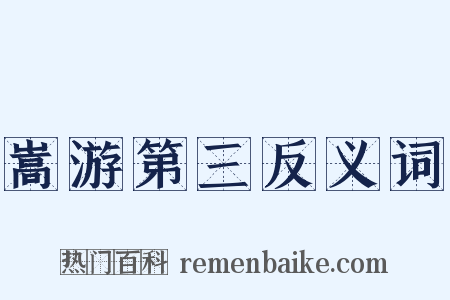 嵩游第三反义词是什么意思的图片